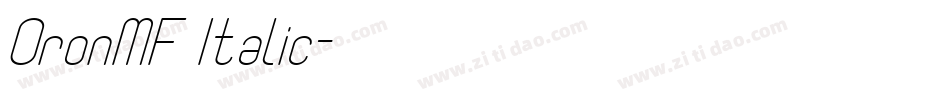 OronMF Italic字体转换